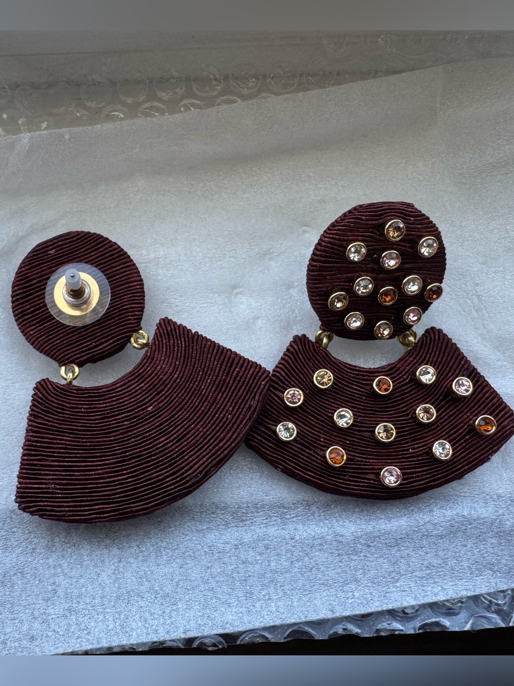Brown Gemstone Merrit Earrings- BRANDNEW